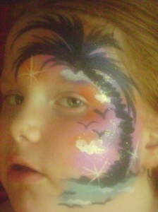 Greenville face painter with some cool designs